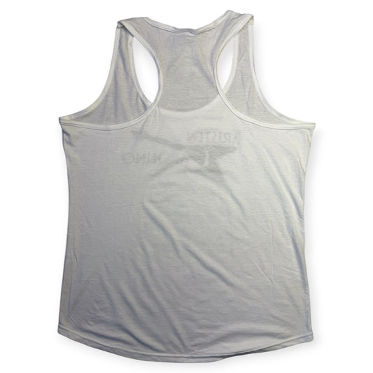 White Tank Top | Black Logo