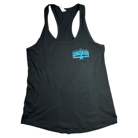 Black Tank Top | Light Blue Logo