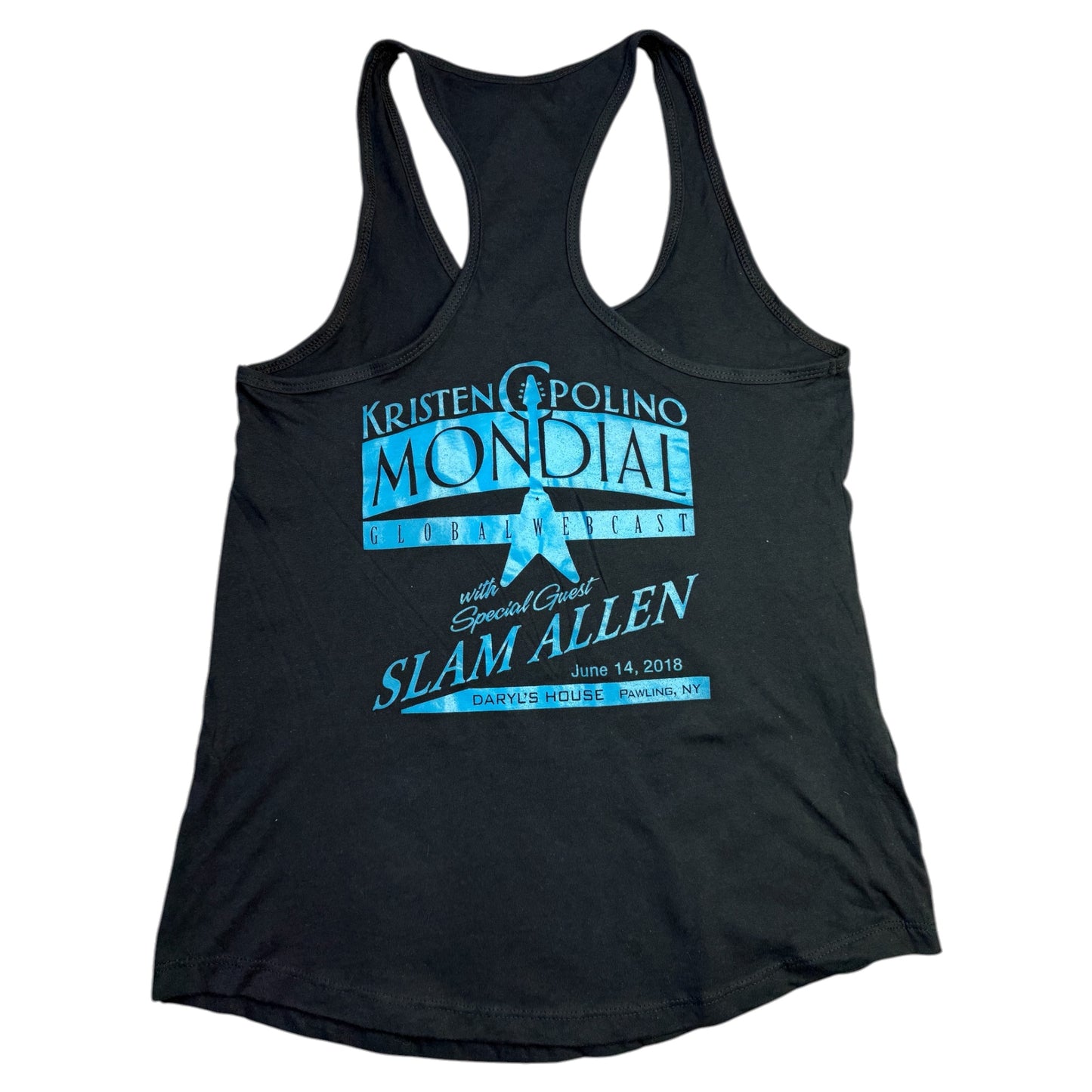 Black Tank Top | Light Blue Logo